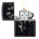 Zippo Windproof Lighter – Regular Black Matte – Wolf Face Design – 218-CI407954