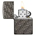 Zippo Windproof Lighter – High Polish Chrome – Geometric Weave Design – 49173-24095