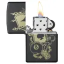 Zippo Windproof Lighter – Regular Black Matte – Gambling Design – 49257-218