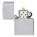 Zippo Windproof Lighter – Regular High Polish Chrome – Lion Auto Engrave – 250-AE400879