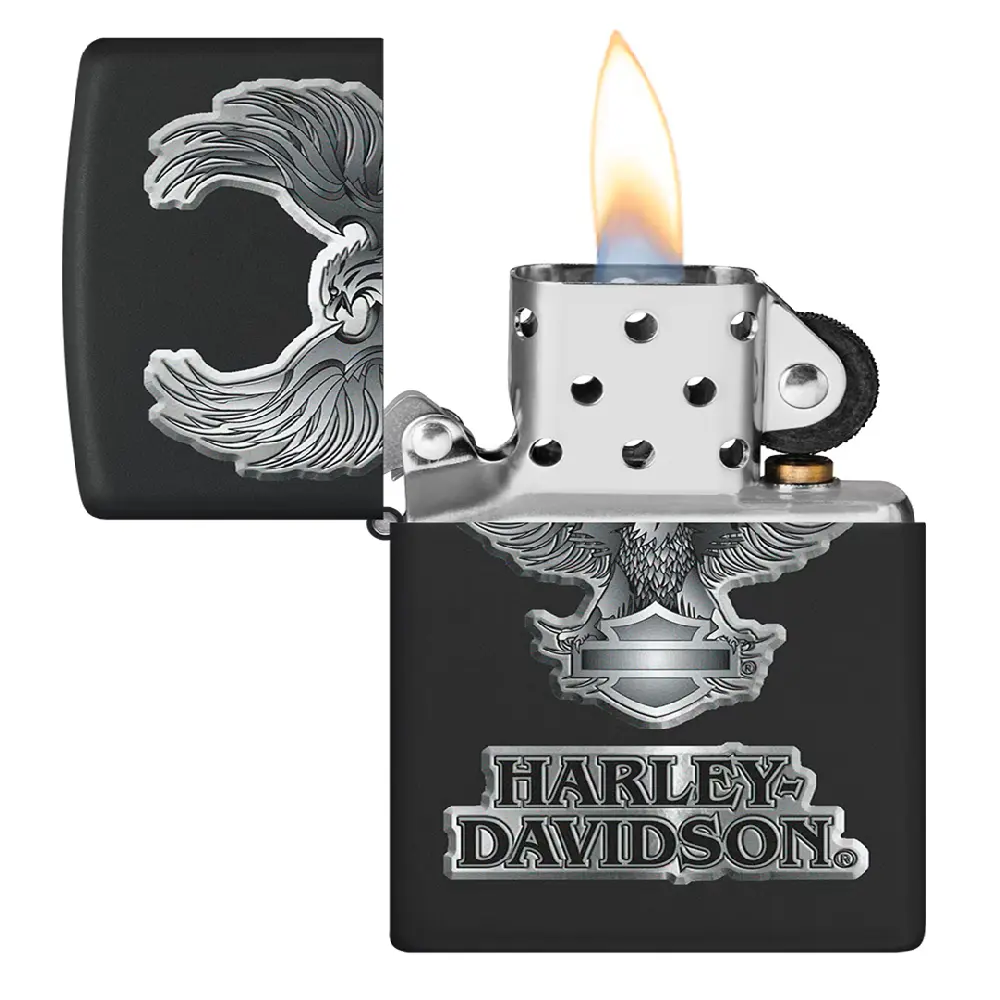 Zippo Windproof Lighter – Regular Black Matte – Harley-Davidson – 218-CI012845