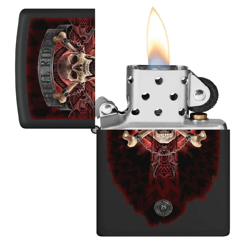 Zippo Windproof Lighter – Regular Black Matte – Anne Stokes Collection – 218-CI018439