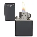 Zippo Windproof Lighter – Regular Black Matte – Mazzi Flame Lion – 218-CI001279