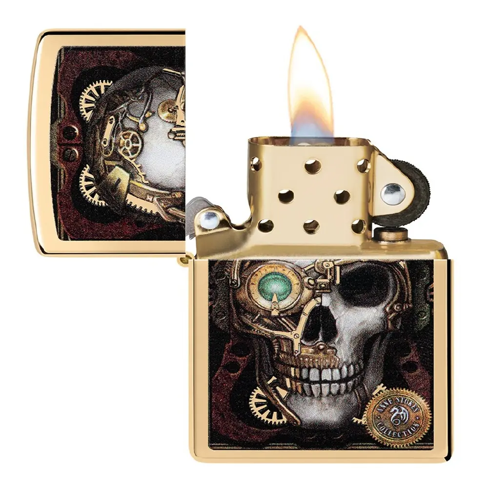 Zippo Windproof Lighter – Armor Brushed Brass – Anne Stokes Collection – 254B-CI406569