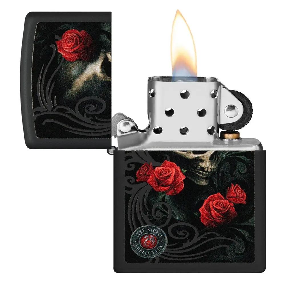 Zippo Windproof Lighter – Regular Black Matte – Anne Stokes Collection – 218-CI407693