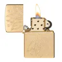 Zippo Windproof Lighter – Brushed Chrome Slim – Door Carving Design – 169-AE401569