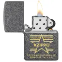 ولاعة زيبو المقاومة للرياح – "Black Ice" – تصميم نجمة زيبو (Zippo Star) – 48711-211