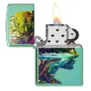 Zippo Windproof Lighter – Armor Antique Silver – Face of Nature Design – 46233