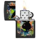 Zippo Windproof Lighter – Regular Black Matte – Playboy Design – 46222-218