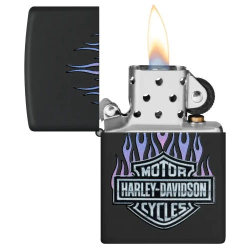 ولاعة زيبو المقاومة للرياح – "Black Matte" الحجم العادي – هارلي ديفيدسون (I) – 46677-218