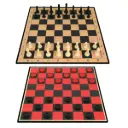 لعبة 2 في 1 شطرنج وداما من مجموعة الألعاب الكلاسيكية من أمباسادور