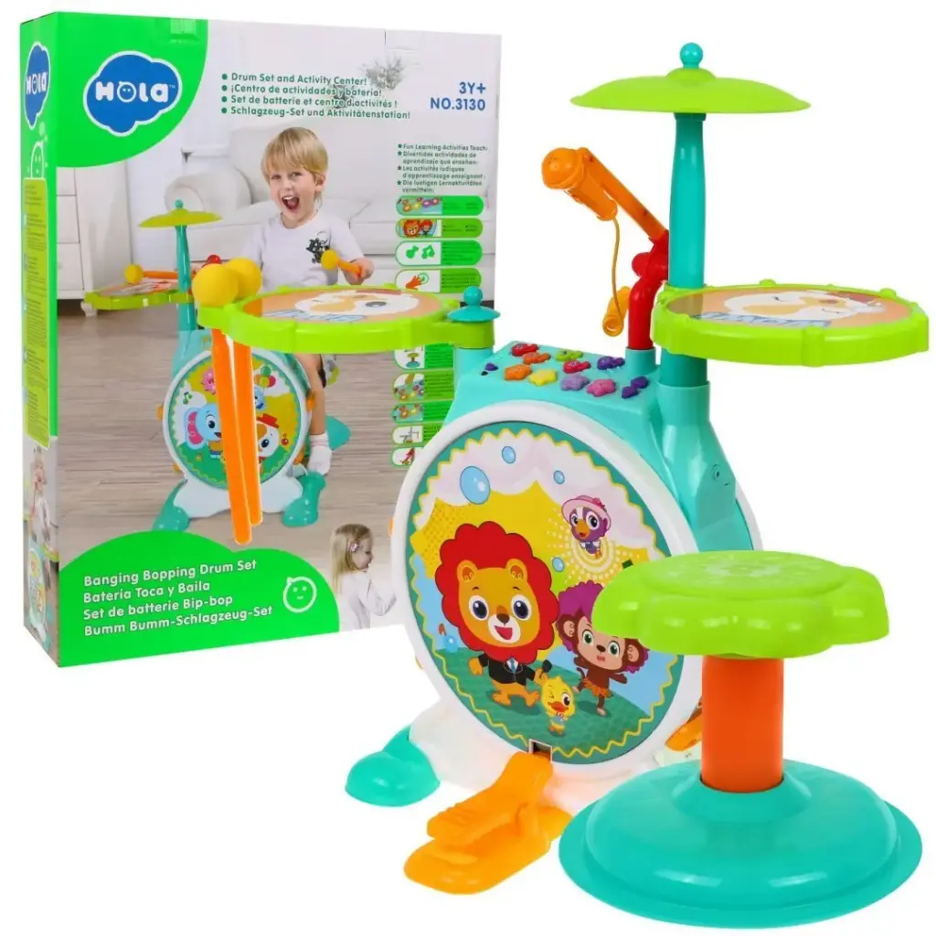 Hola Banging & Bopping Drum Set Baby Toy