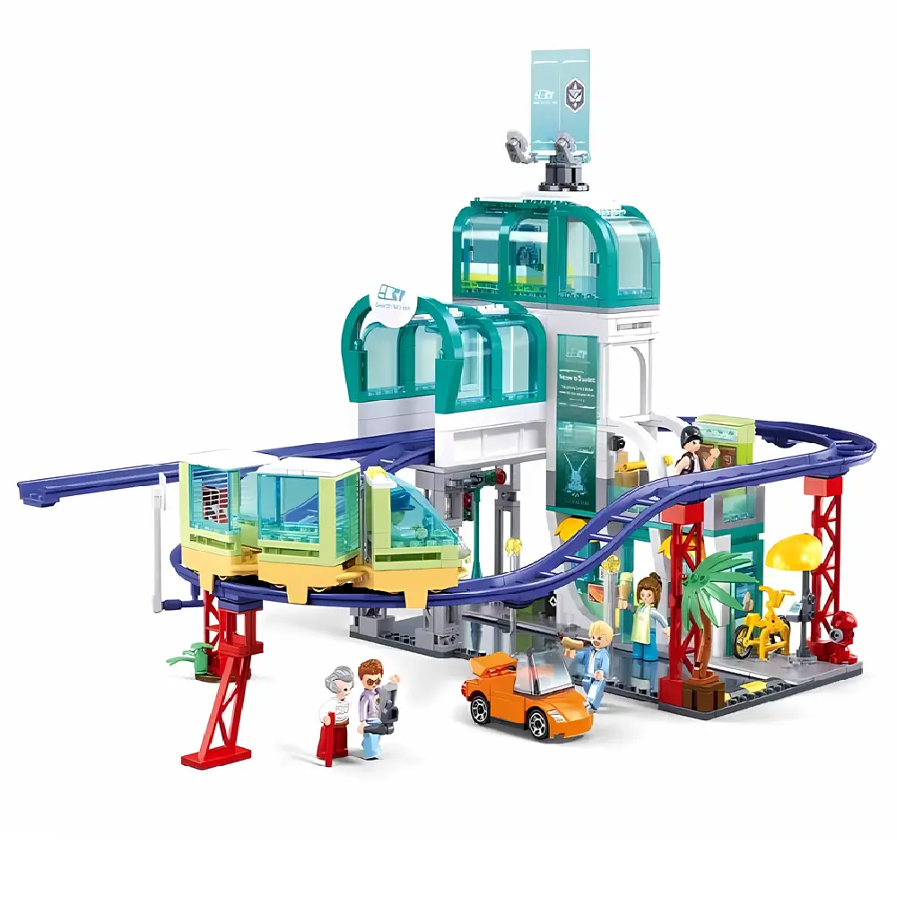 مجموعة مكعبات بناء محطة القطار المركزية من سلسلة متروبوليس سلوبان - 592 قطعة