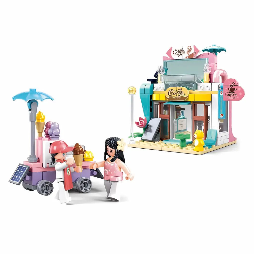 مجموعة مكعبات بناء مقهى "سلابكس" (Slubucks) من سلسلة متروبوليس سلوبان - 241 قطعة