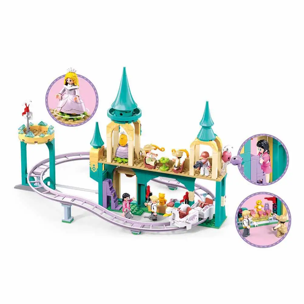  مجموعة مكعبات بناء الأفعوانية (Roller Coaster) من سلسلة متروبوليس سلوبان - 448 قطعة