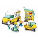 مجموعة مكعبات بناء المحل السريع الداخلي (Indoor Express) من سلسلة متروبوليس سلوبان - 255 قطعة