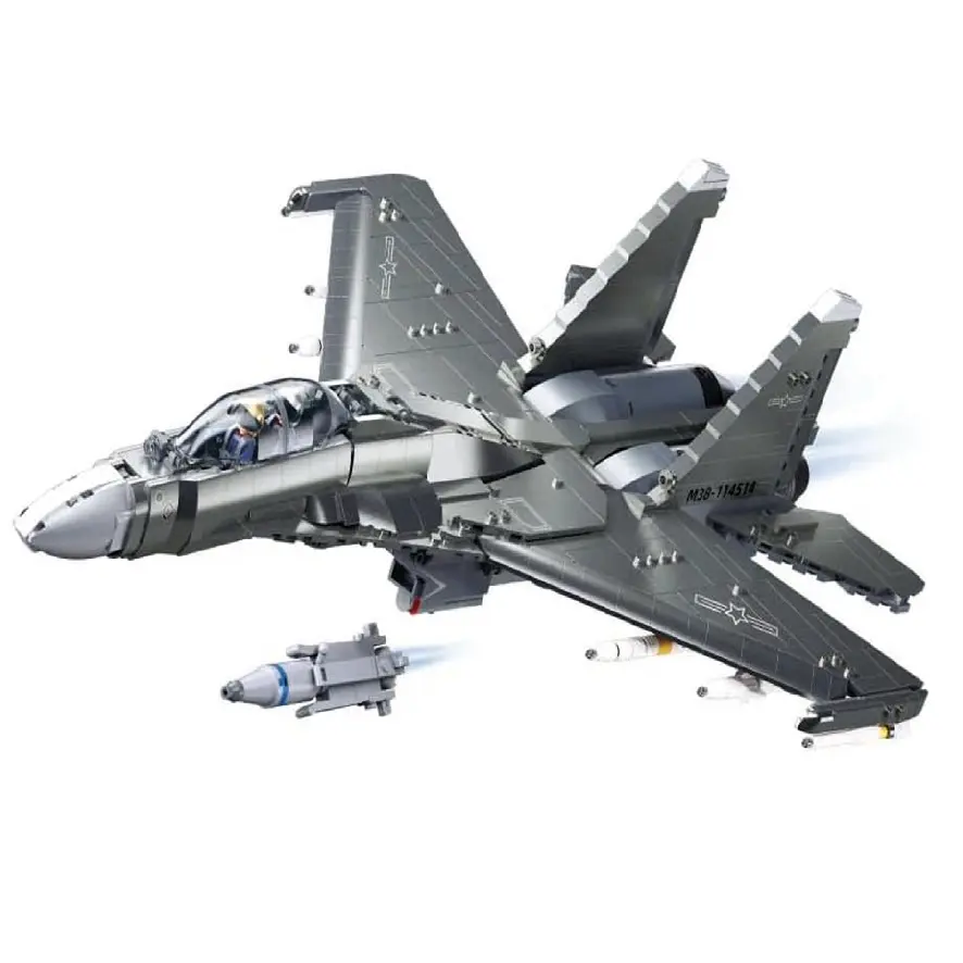 مجموعة مكعبات بناء حاملة طائرات J-16 بمقياس 1/44 من سلوبان موديل بريكس - 1041 قطعة