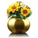 مجموعة مكعبات بناء زهور دوار الشمس مع مزهرية مطلية من سلوبان بلايريد - 288 قطعة