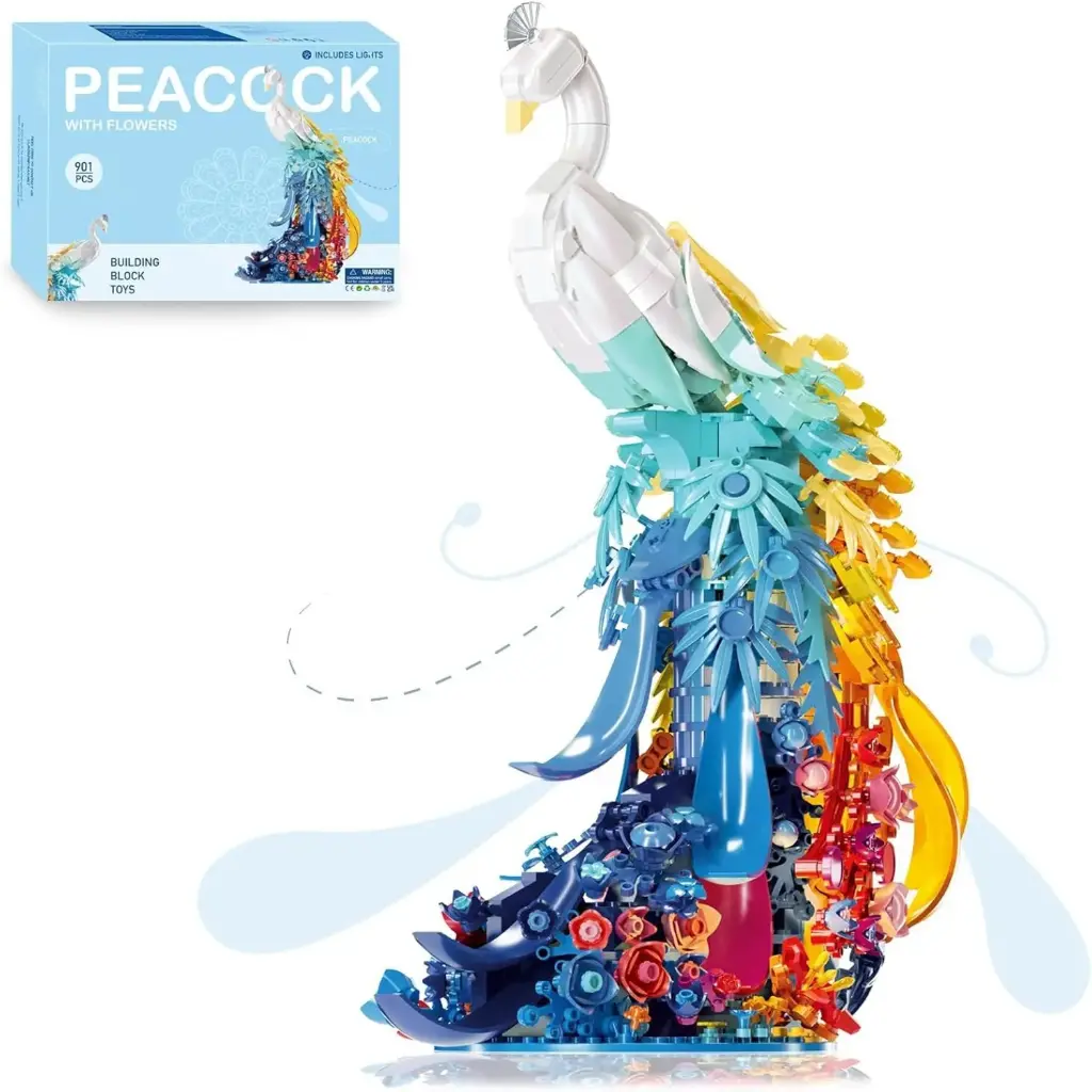 مجموعة مكعبات بناء طاووس مع إضاءة من سلوبان بلايريد