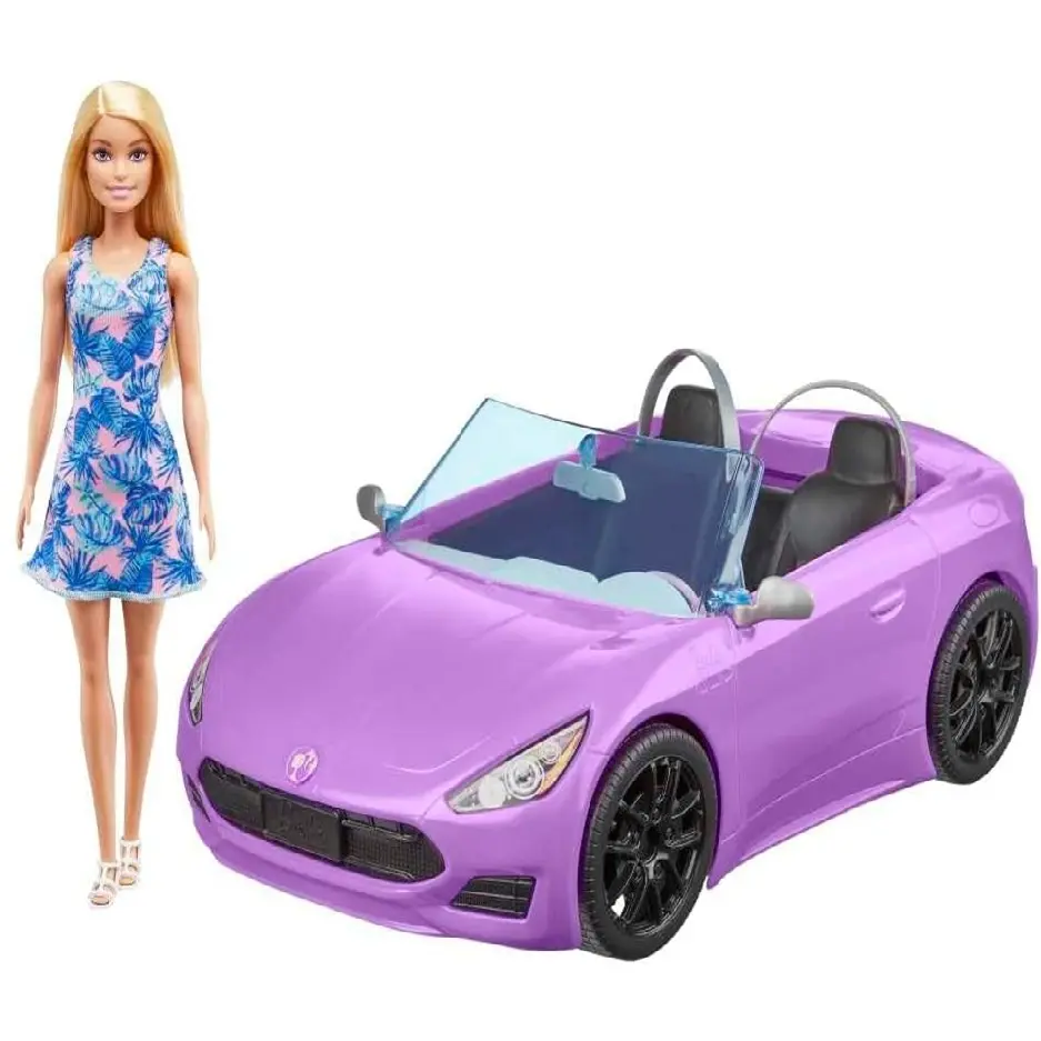 دمية باربي مع مركبة - شقراء