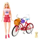 مجموعة لعب دمية باربي "كشف المفاجآت" مع الدراجة