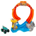 Hot Wheels Monster Trucks Spiral Shark Smash Playset