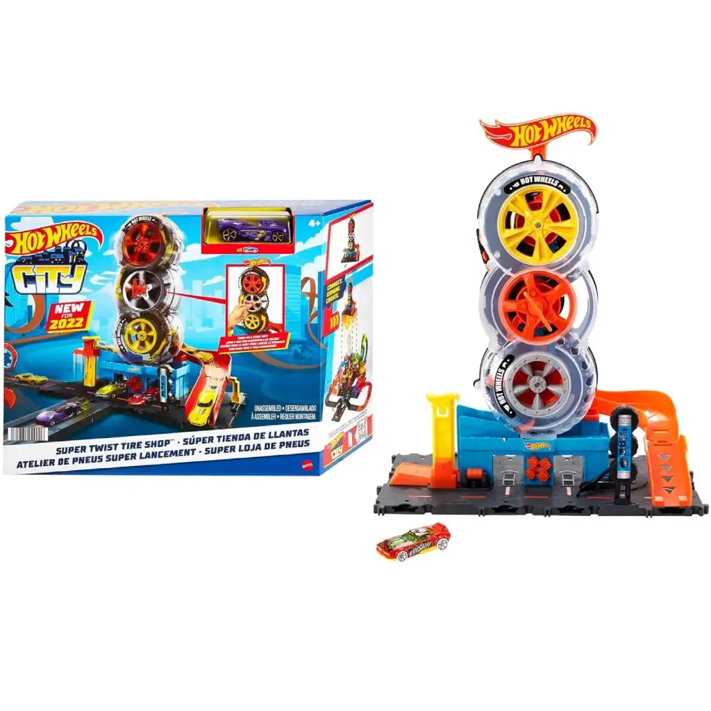 Hot Wheels City Tire Shop Playset
