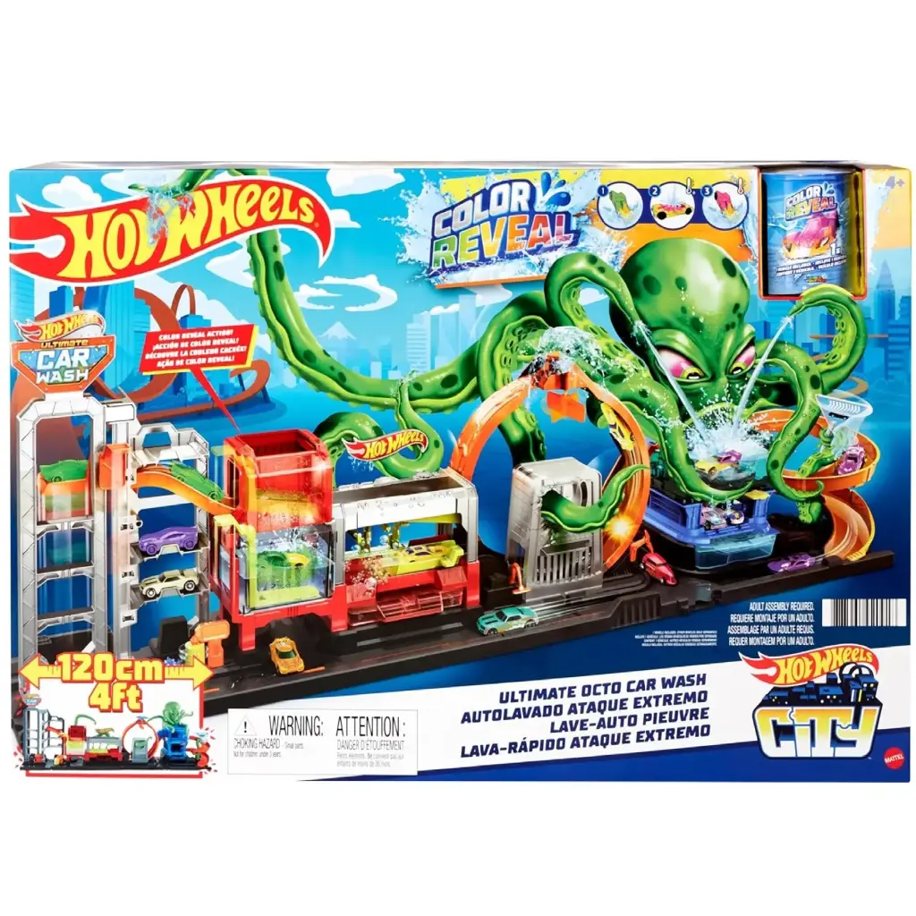 Hot Wheels City Ultra Octopus Car Wash Playset