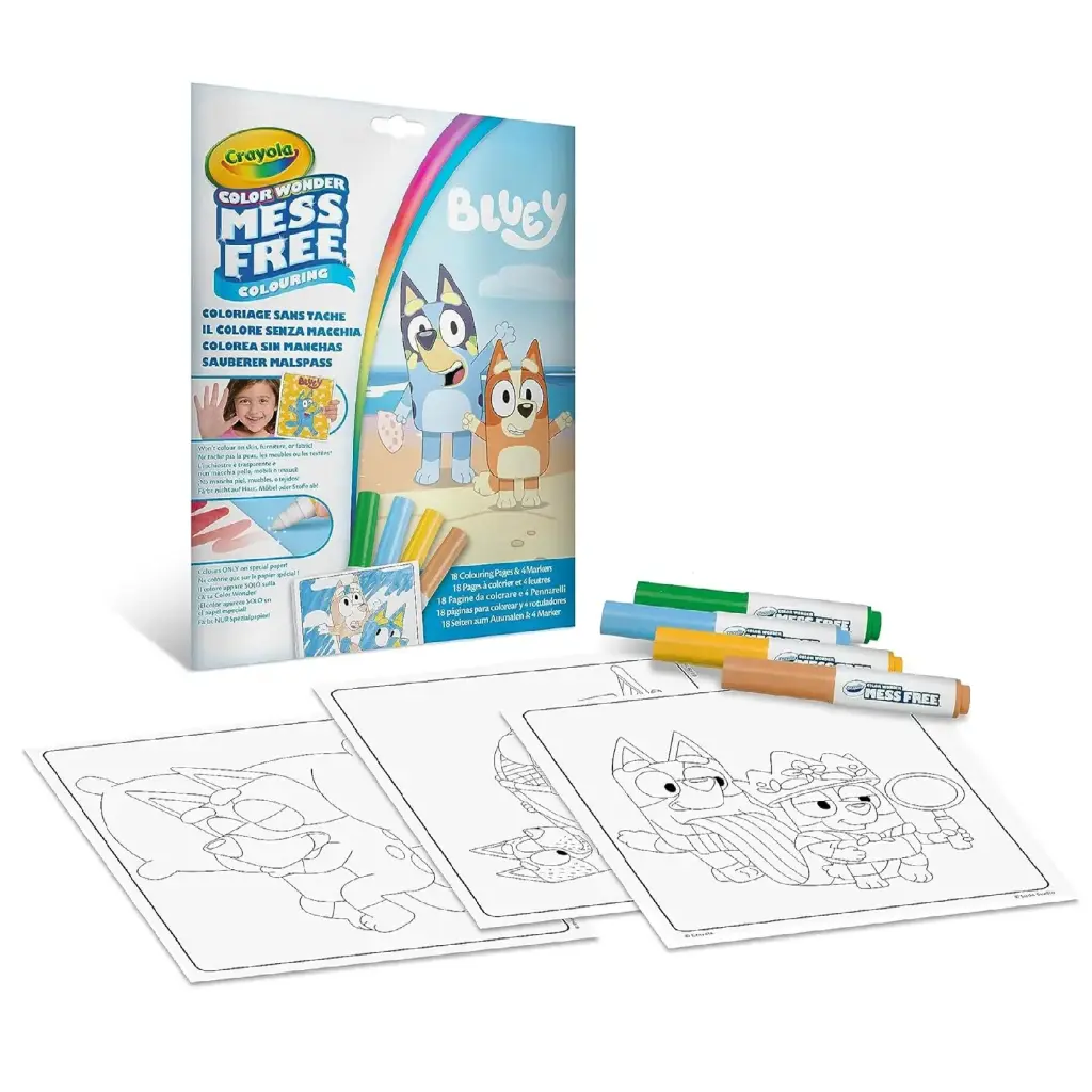 مجموعة تلوين "كولور ووندر" بلوي من كرايولا - حافظة قابلة للطي