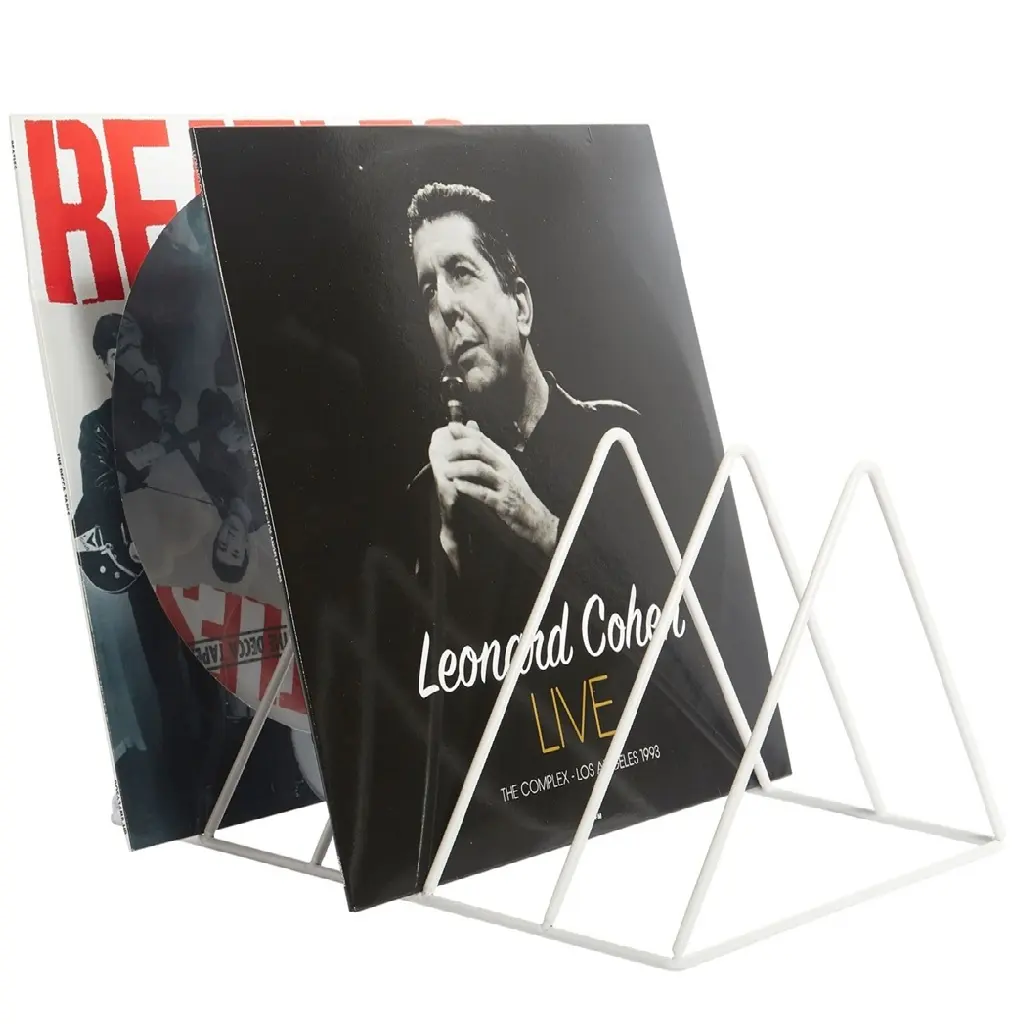 حامل أسطوانات الفينيل "إم جي آي"  - لون أبيض