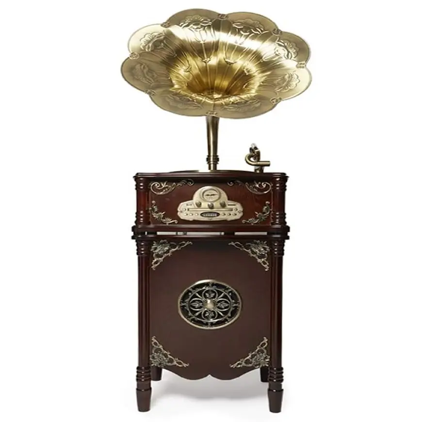 طقم جهاز جيراموفون وتشغيل أسطوانات "إم جي آي" (MJI J2013) مكون من 3 قطع