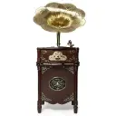 طقم جهاز جيراموفون وتشغيل أسطوانات "إم جي آي" (MJI J2013) مكون من 3 قطع