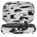 مشغل أسطوانات الفينيل "كروسلي ديسكفري" بتصميم الحقيبة العتيق مع 3 سرعات وخاصية استقبال وإرسال البلوتوث - لون أبيض وأسود