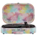 مشغل أسطوانات الفينيل "كروسلي ديسكفري" بتصميم الحقيبة العتيق مع 3 سرعات وخاصية استقبال وإرسال البلوتوث - بنقشة ألوان الربط (Tie-Dye)