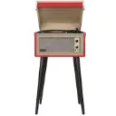 مشغل أسطوانات الفينيل المحمول "كروسلي دانسيت برمودا" مع خاصية استقبال وإرسال البلوتوث - لون أحمر