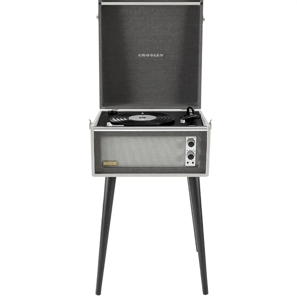 مشغل أسطوانات الفينيل المحمول "كروسلي دانسيت برمودا" مع خاصية استقبال وإرسال البلوتوث - لون أسود