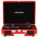 مشغل أسطوانات الفينيل "كروسلي كروزر بلس" بتصميم الحقيبة العتيق مع 3 سرعات وخاصية استقبال وإرسال البلوتوث - لون أحمر حصري