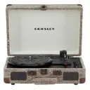 مشغل أسطوانات الفينيل "كروسلي كروزر بلس" بتصميم الحقيبة العتيق مع 3 سرعات وخاصية استقبال وإرسال البلوتوث - قماش هافانا