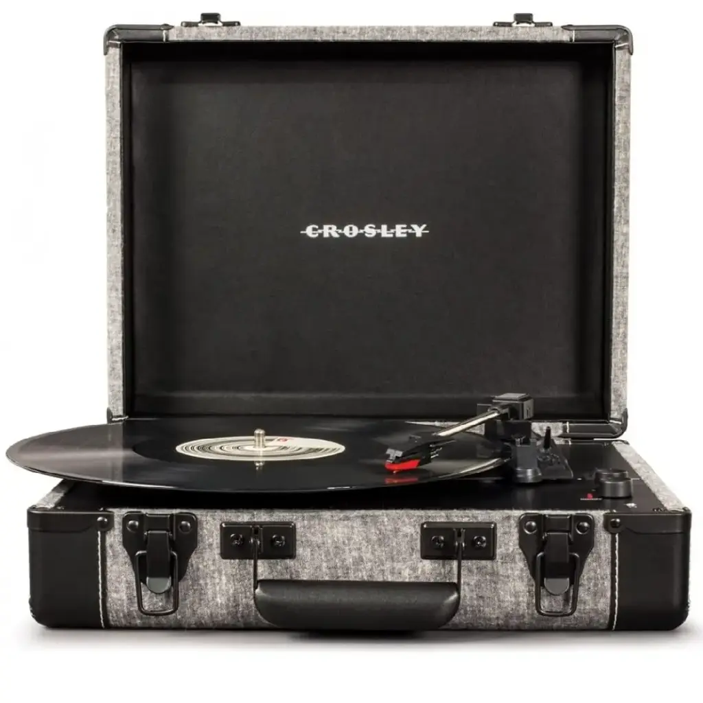 مشغل أسطوانات "كروسلي" ديلوكس التنفيذي مع خاصية إرسال البلوتوث - لون دخاني