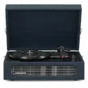 مشغل أسطوانات الفينيل المحمول "كروسلي فوياجر" بتصميم عتيق مع خاصية استقبال وإرسال البلوتوث - لون كحلي