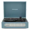 مشغل أسطوانات الفينيل المحمول "كروسلي فوياجر" بتصميم عتيق مع خاصية استقبال وإرسال البلوتوث - لون أزرق باهت 