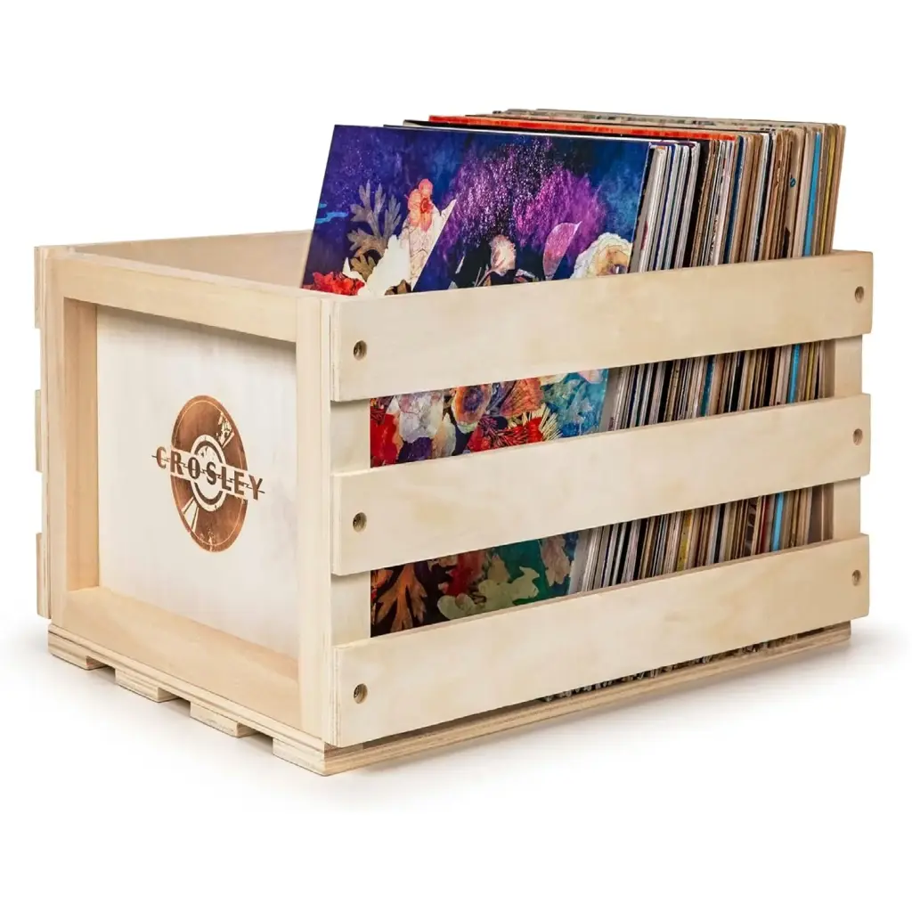 حقيبة تخزين الأسطوانات من "كروسلي"  - لون خشبي طبيعي