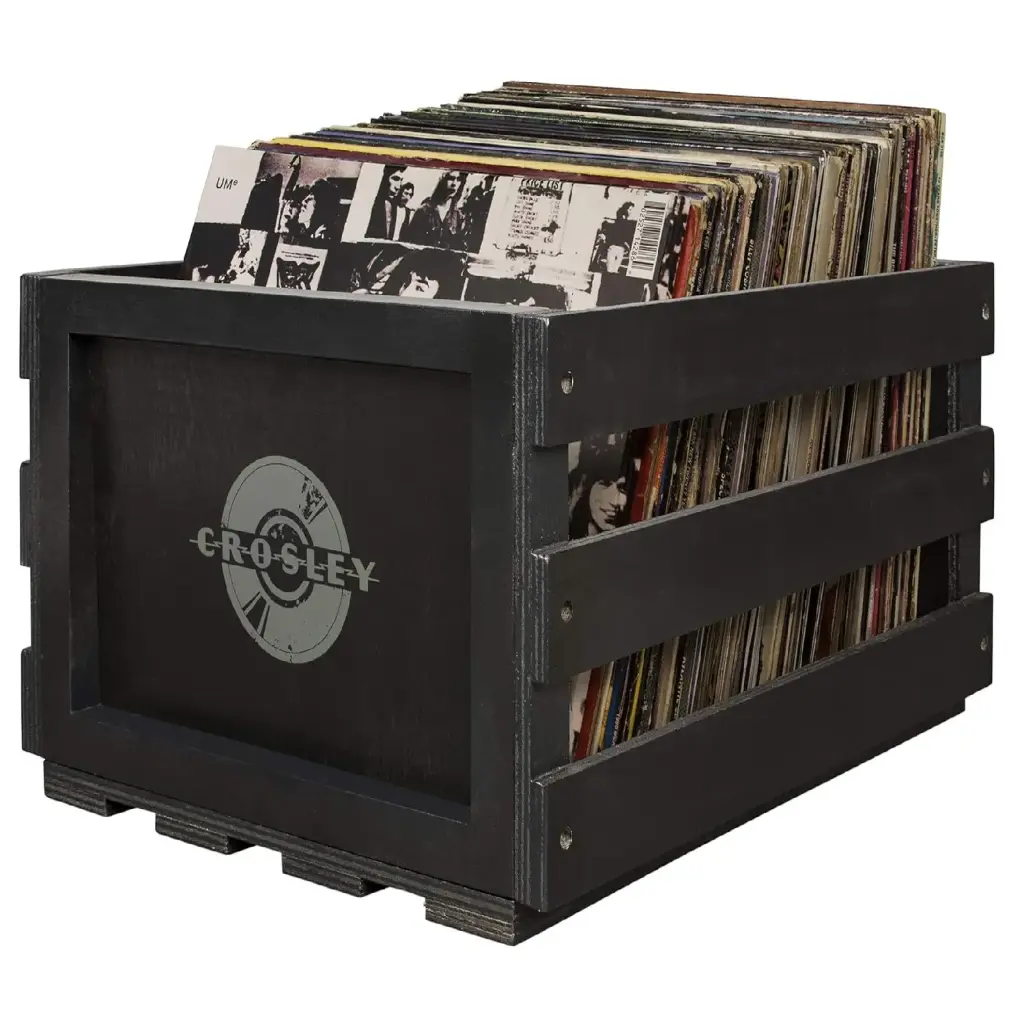 صندوق تخزين الأسطوانات من "كروسلي" - لون أسود