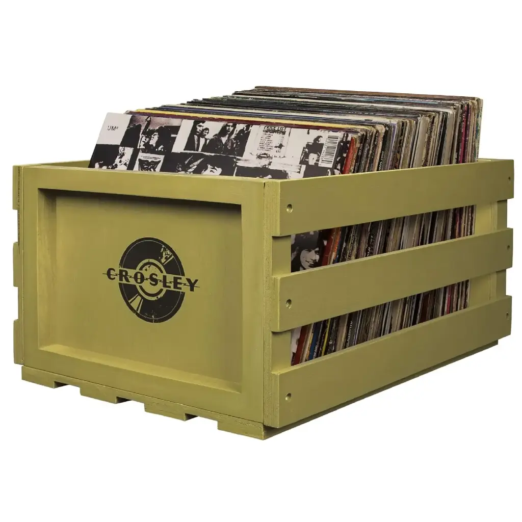 صندوق تخزين الأسطوانات من "كروسلي"  - لون أخضر مريمي