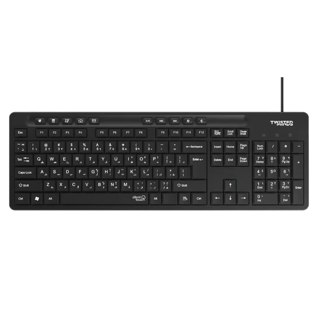 Twisted Minds K19 Kavara Series 2in1 Combo Wired - Black - EN/AR