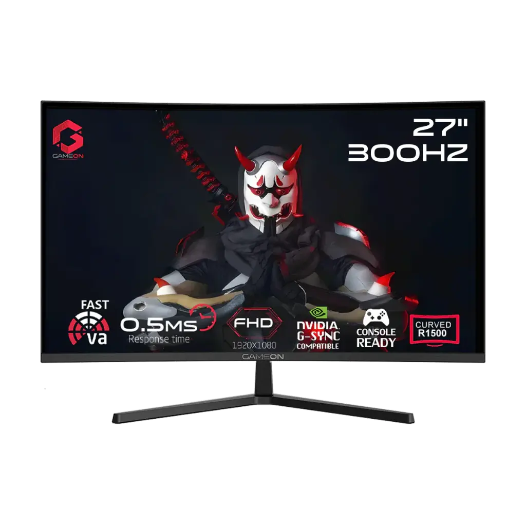GAMEON 27" FHD 300Hz VA Curved R1500 HDMI 2.1 Monitor - Black