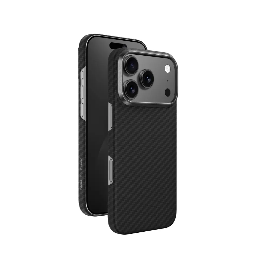 غطاء حماية "أمايزينج ثينج تيتان ماكس" لهاتف آيفون 17 برو ماكس، يدعم MagSafe ومضاد للسقوط - لون أسود