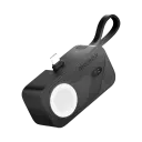 شاحن متنقل "موماكس ون باور إكس برو ميني بلس" بسعة 5000 مللي أمبير، مزود بمنفذ USB-C وشاحن لساعة آبل - لون أسود