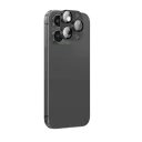 حماية عدسات الكاميرا "أمايزينج ثينج" زجاجية مصنوعة من سبائك الطيران، لهواتف آيفون 16 برو / 16 برو ماكس - لون أسود