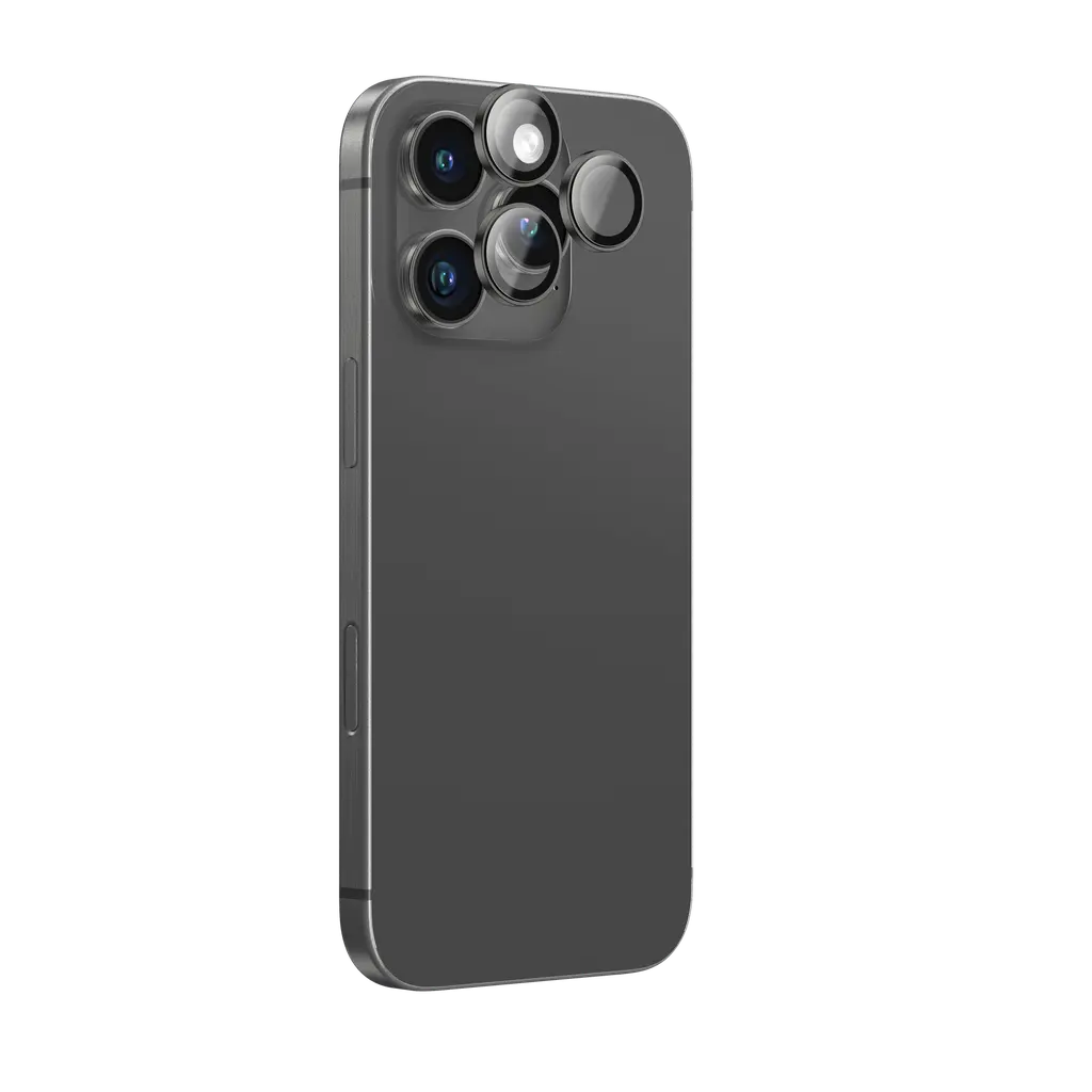 حماية عدسات الكاميرا "أمايزينج ثينج" زجاجية (AR) لـ 3 عدسات، لهواتف آيفون 16 برو / 16 برو ماكس - لون أسود